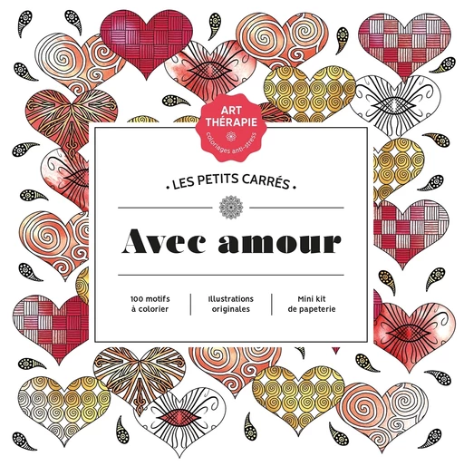 Les petits carrés d'Art-thérapie Avec amour -  - Hachette Heroes