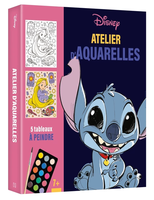 DISNEY - Atelier d'aquarelle - Coffret 5 tableaux à peindre -  - Hachette Jeunesse Collection Disney